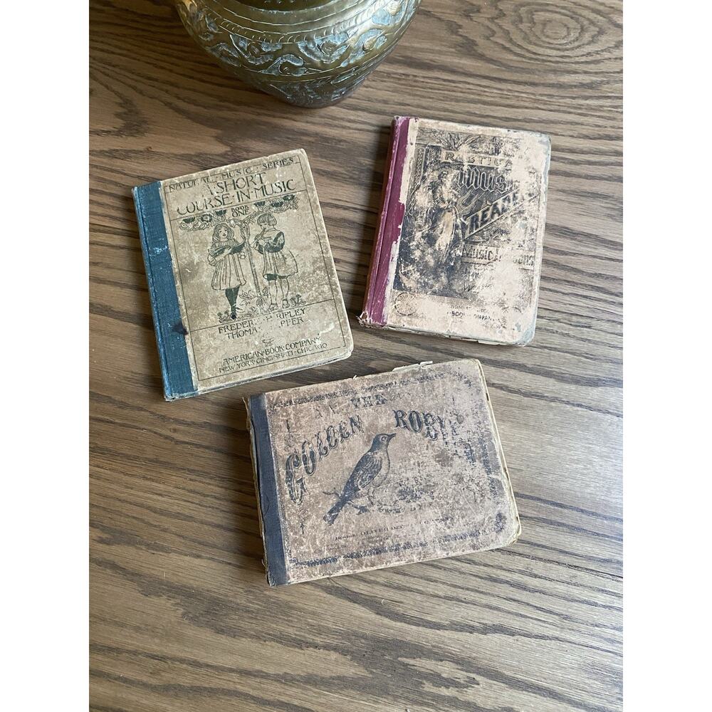 Antique Song Books 1800s Music Books Set Of 3 Hardcover Books